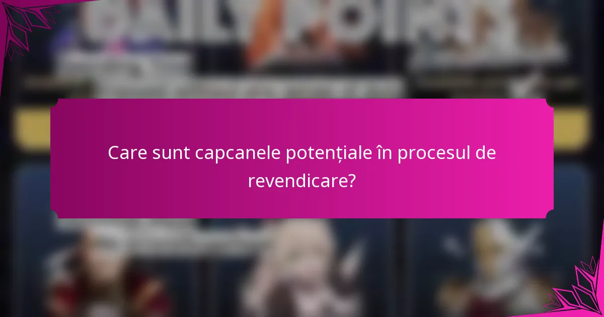 Care sunt capcanele potențiale în procesul de revendicare?